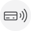 credit card icon with contactless signal